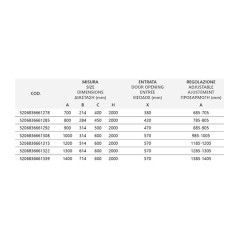 Καμπίνα Ντους Ανοιγόμενη Διάφανη Gold Oro 100x200cm Tinos 400 Karag