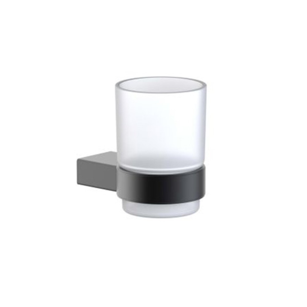 Ποτηροθήκη Μπάνιου Gun Metal Artemis A0350745 Karag