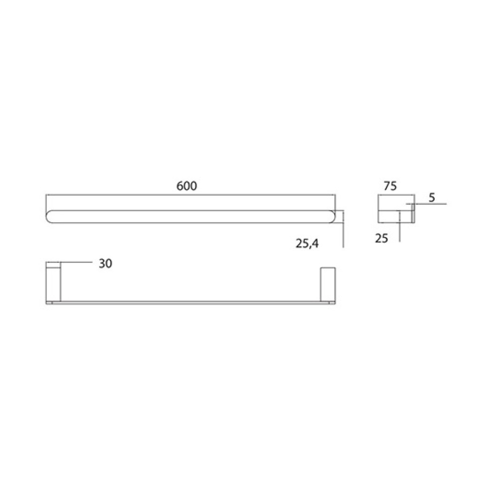 Πετσετοκρεμάστρα Μπάνιου Oro Artemis A0350143 60cm Karag