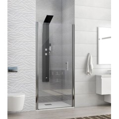 Καμπίνα Ντους Ανοιγόμενη Διάφανη Cromo 80x200cm S 28 Alto Porta Karag