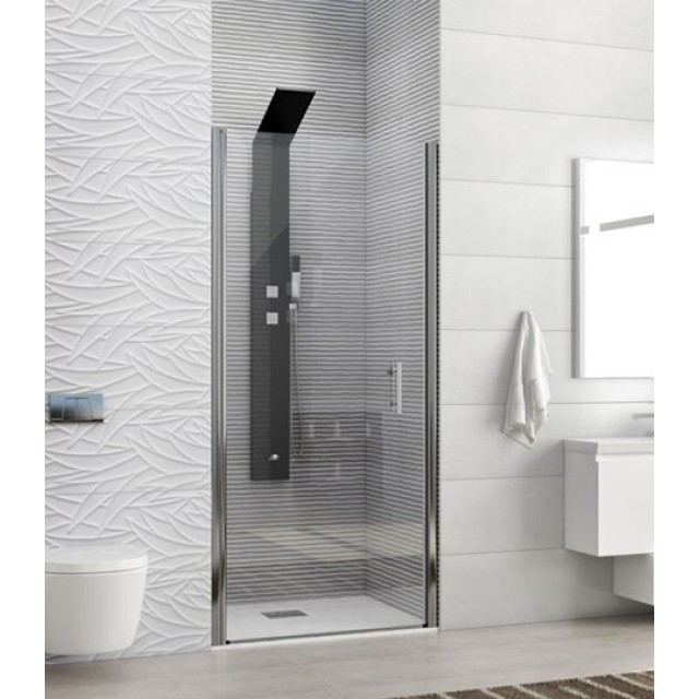 Καμπίνα Ντους Ανοιγόμενη Διάφανη Cromo 80x200cm S 28 Alto Porta Karag