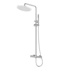 Στήλη Ντους Θερμοστατική Joan Cromo 299P12-624A Chrome με Κεφαλή, Τηλέφωνο και Σπιράλ Karag
