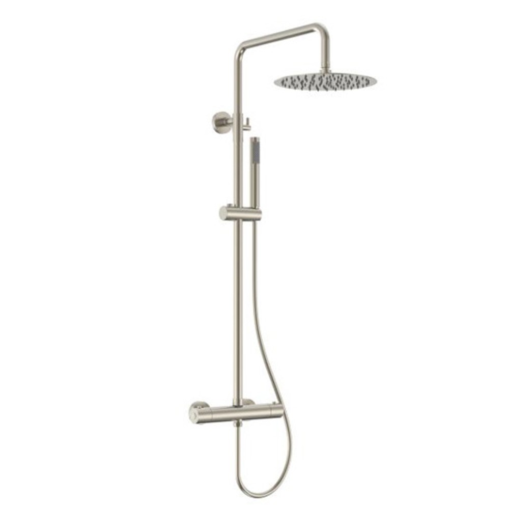 Στήλη Ντους Θερμοστατική Artemis Satinato SC418M1202 Satin με Κεφαλή, Τηλέφωνο και Σπιράλ Karag