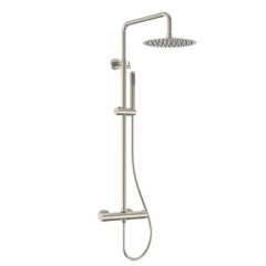 Στήλη Ντους Θερμοστατική Artemis Satinato SC418M1202 Satin με Κεφαλή, Τηλέφωνο και Σπιράλ Karag