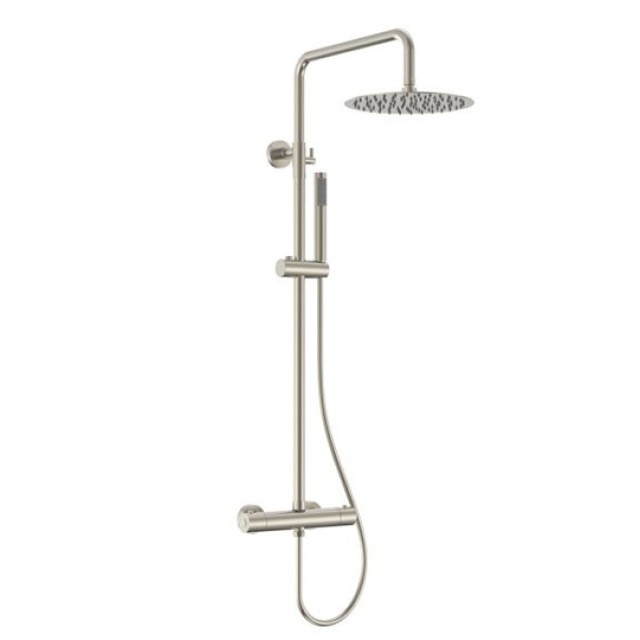 Στήλη Ντους Θερμοστατική Artemis Satinato SC418M1202 Satin με Κεφαλή, Τηλέφωνο και Σπιράλ Karag