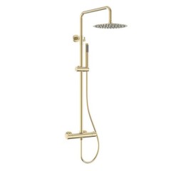 Στήλη Ντους Θερμοστατική Artemis Oro SC418M1243 Gold με Κεφαλή, Τηλέφωνο και Σπιράλ Karag