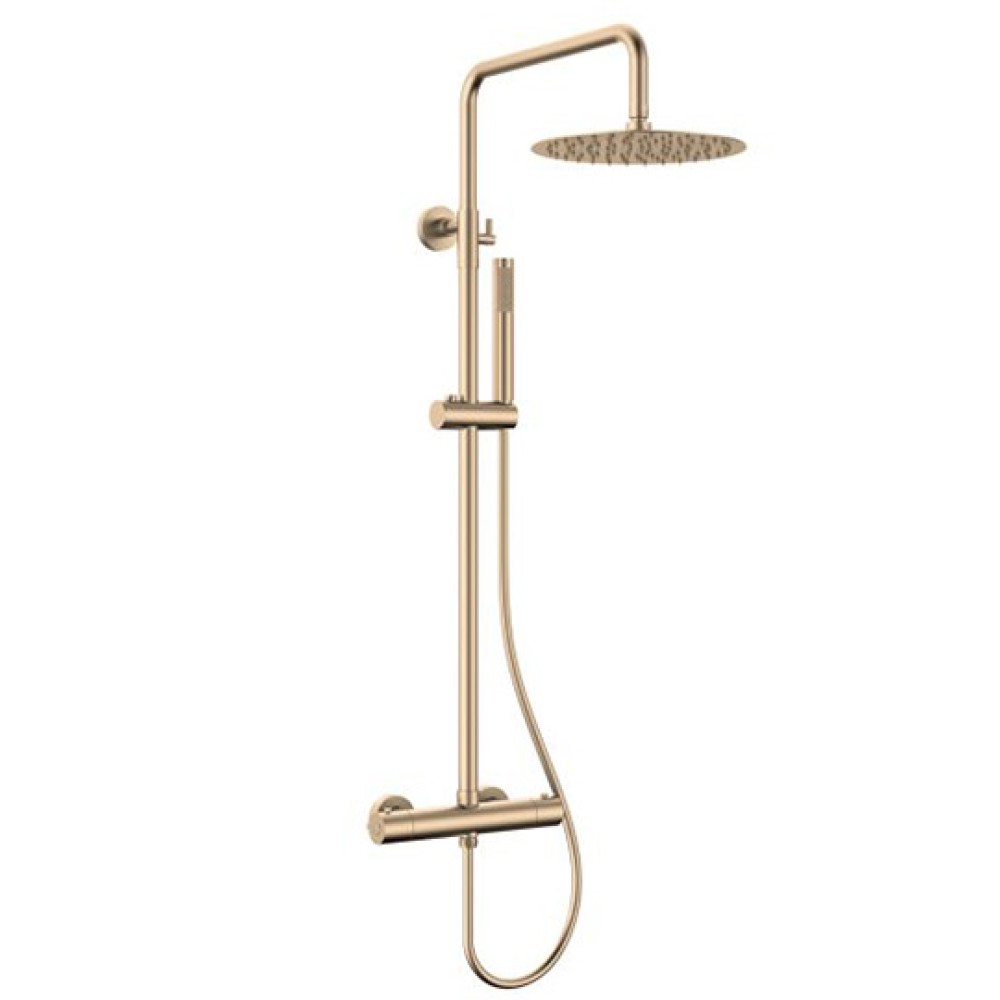 Στήλη Ντους Θερμοστατική Artemis SC418M1236 Rose Gold με Κεφαλή, Τηλέφωνο και Σπιράλ Karag