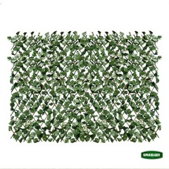 Φυλλωσιά Συνθετική με Πέργκολα Ξύλινη Πράσινο Σκούρο 1x2m Grasher