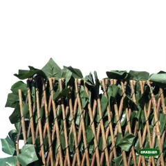 Φυλλωσιά Συνθετική με Πέργκολα Ξύλινη Πράσινο Σκούρο 1x2m Grasher
