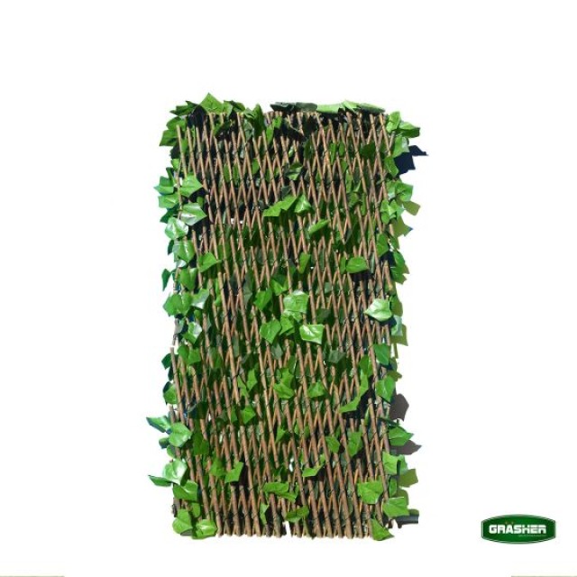 Φυλλωσιά Συνθετική με Πέργκολα Ξύλινη Πράσινο Ανοιχτό 1x2m Grasher
