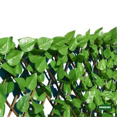 Φυλλωσιά Συνθετική με Πέργκολα Ξύλινη Πράσινο Ανοιχτό 1x2m Grasher