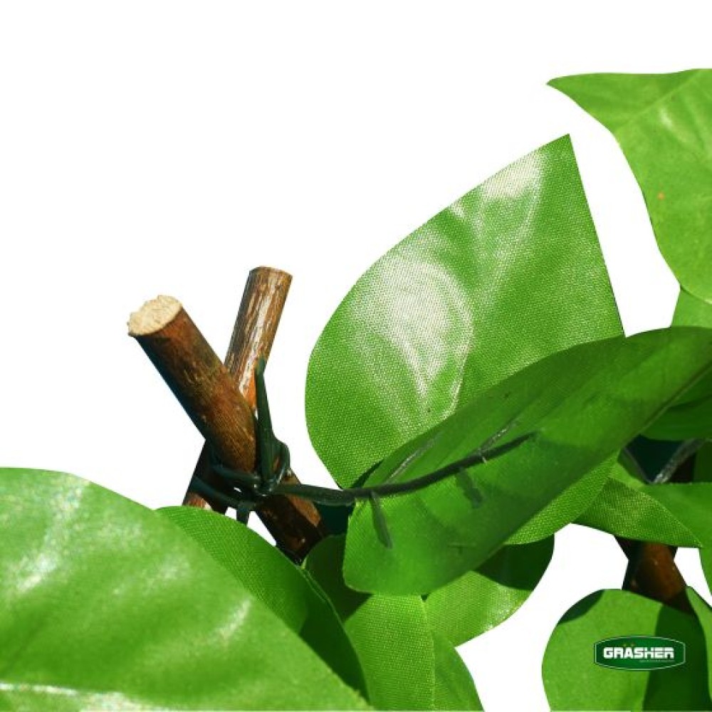 Φυλλωσιά Συνθετική με Πέργκολα Ξύλινη Πράσινο Ανοιχτό 1x2m Grasher