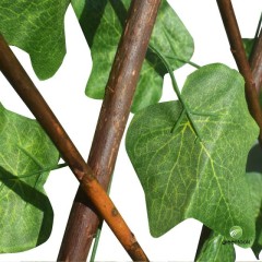 Dark Green Synthetic Foliage with Wooden Trellis 1×2 m Green Tools