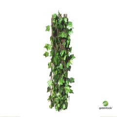 Dark Green Synthetic Foliage with Wooden Trellis 1×2 m Green Tools