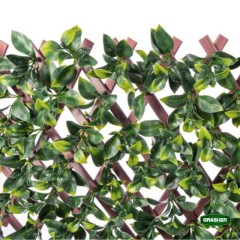 Φυλλωσιά Συνθετική με Πέργκολα PVC Πράσινη Ανοιχτή Δίχρωμη 0.90x1.80m Grasher