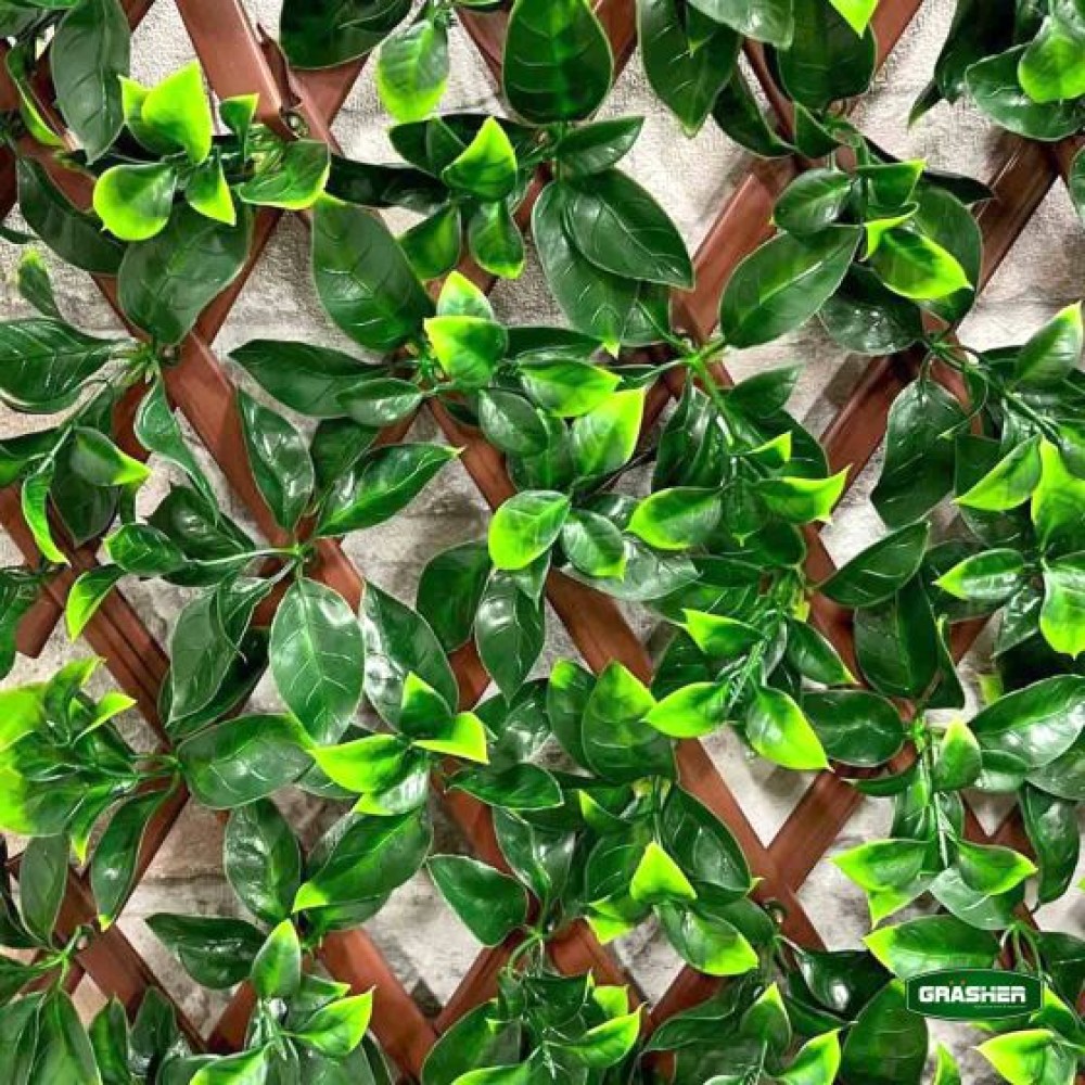 Φυλλωσιά Συνθετική με Πέργκολα PVC Πράσινη Ανοιχτή Δίχρωμη 0.90x1.80m Grasher