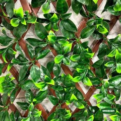 Φυλλωσιά Συνθετική με Πέργκολα PVC Πράσινη Ανοιχτή Δίχρωμη 0.90x1.80m Grasher
