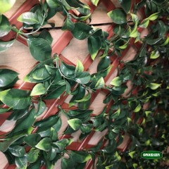 Φυλλωσιά Συνθετική με Πέργκολα PVC Πράσινη Ανοιχτή Δίχρωμη 0.90x1.80m Grasher