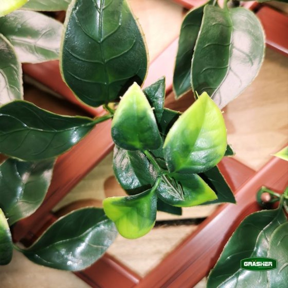 Φυλλωσιά Συνθετική με Πέργκολα PVC Πράσινη Ανοιχτή Δίχρωμη 0.90x1.80m Grasher