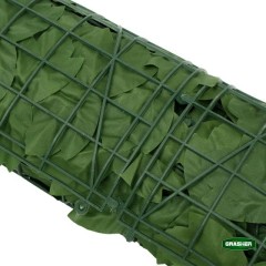 Φυλλωσιά Συνθετική με Πλέγμα Πλαστικό Πράσινο Σκούρο 1.5x3m Grasher