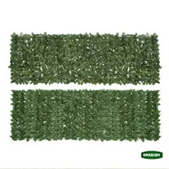 Φυλλωσιά Συνθετική με Πλέγμα Πλαστικό Πράσινο Σκούρο 1x5m Grasher