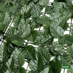 Φυλλωσιά Συνθετική με Πλέγμα Πλαστικό Πράσινο Σκούρο 1x5m Grasher