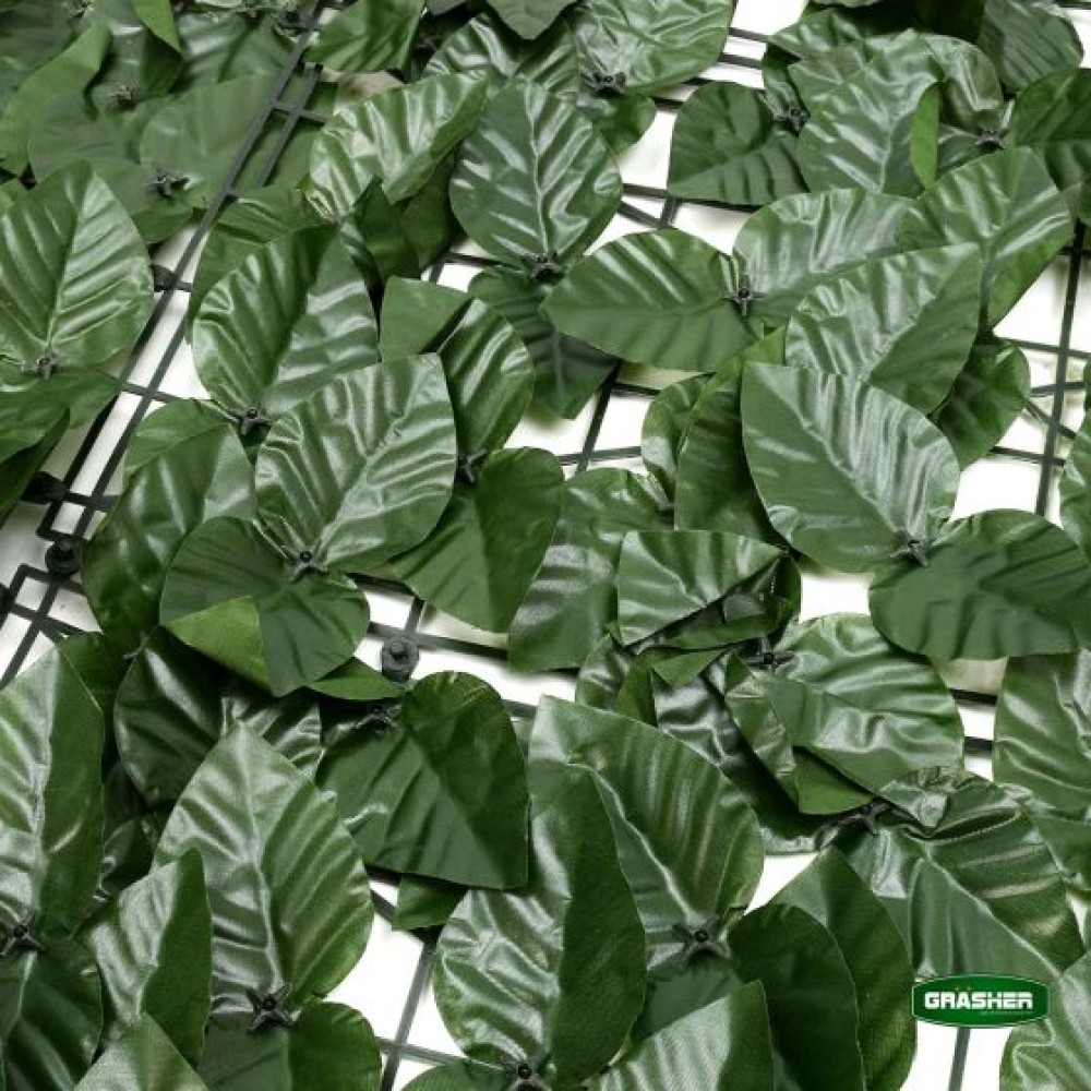 Φυλλωσιά Συνθετική με Πλέγμα Πλαστικό Πράσινο Σκούρο 1x3m Grasher
