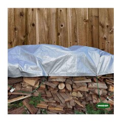 Αδιάβροχος Μουσαμάς-Τέντα 4x6m 250gr/m2 με Κρίκους Γκρι Grasher