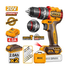 Κρουστικό Δραπανοκατσάβιδο Compact Μπαταρίας CIDLI207686E 20V Li-Ion 76Nm Ingco