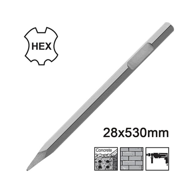 Chisel with HEX Shank