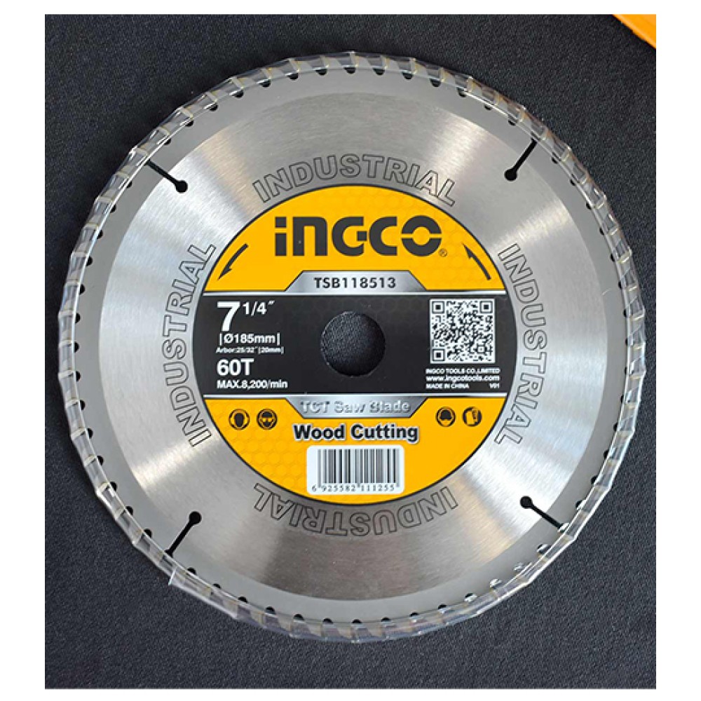 Δίσκος Κοπής Ξύλου 185mm Ingco Δίσκος Κοπής Ξύλου 185mm Ingco