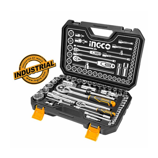 Σετ Καρυδάκια 1/2" - 1/4" 44τμχ Ingco