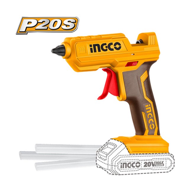 Πιστόλι Θερμόκολλας Μπαταρίας Ingco SOLO