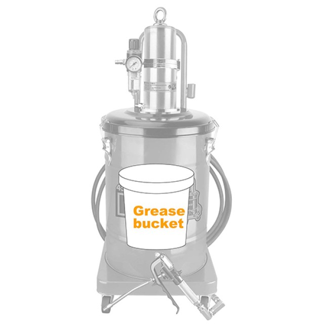 Air-Operated Grease Gun with Wheels 45L Ingco