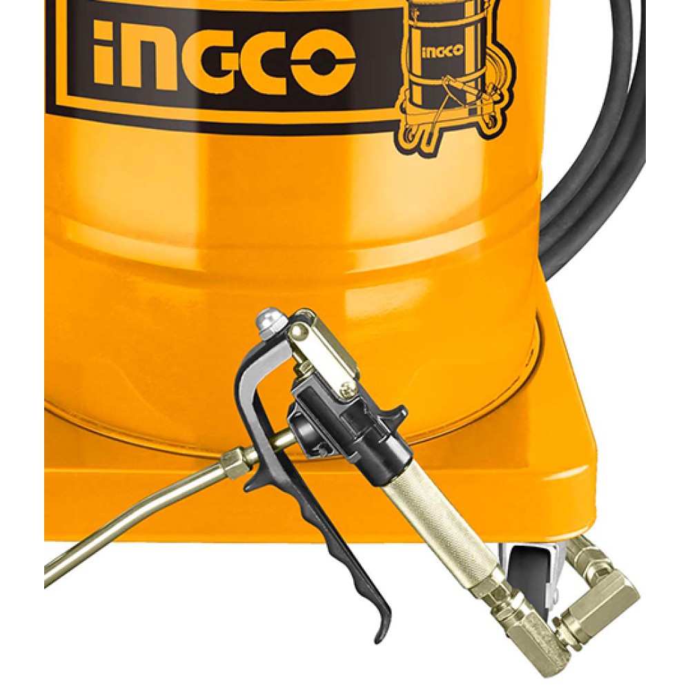 Air-Operated Grease Gun with Wheels 45L Ingco