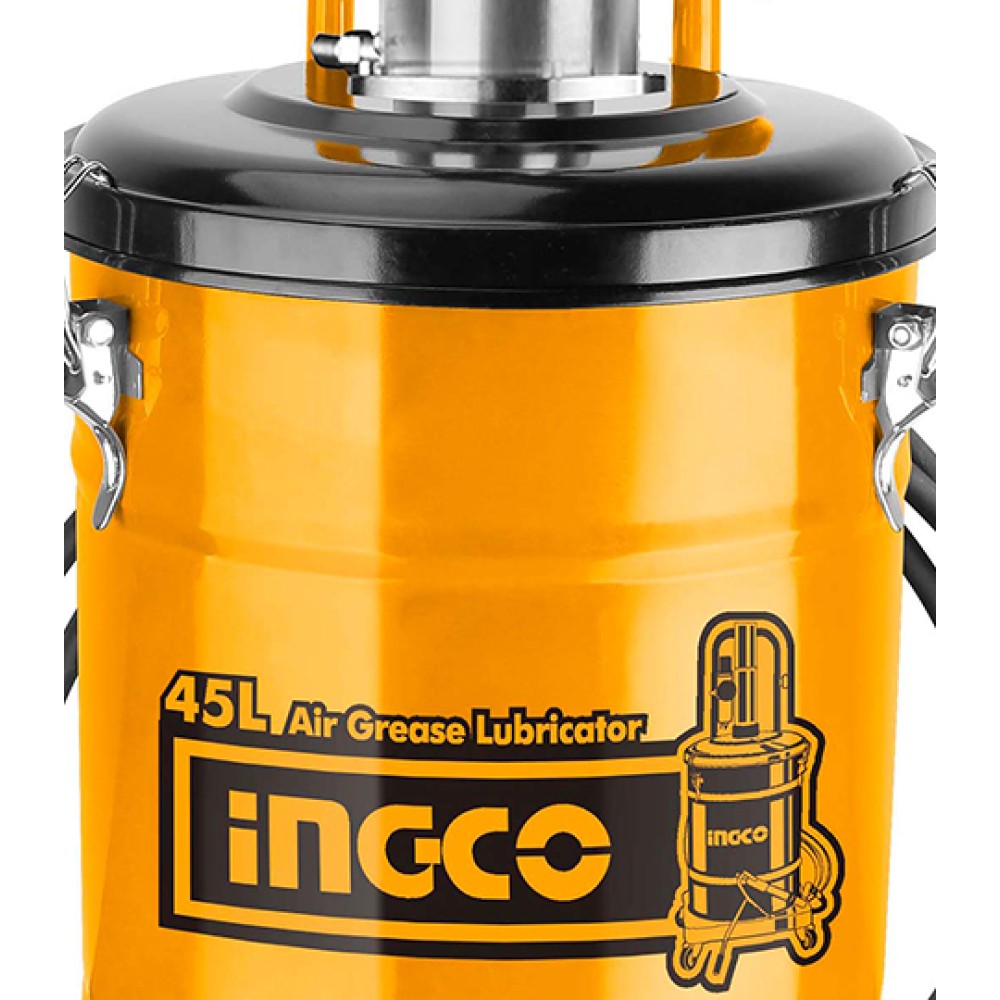 Air-Operated Grease Gun with Wheels 45L Ingco