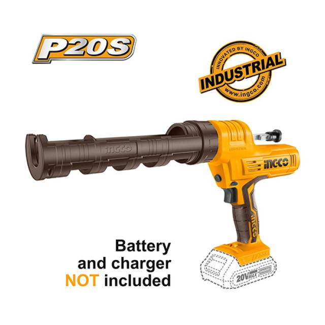 Πιστόλι Σιλικόνης Φύσιγγας Μπαταρίας Ingco SOLO