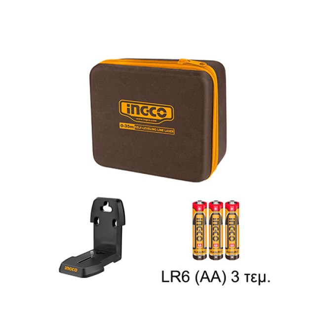 Αυτοαλφαδιαζόμενο Πράσινο Laser Σταυρού 2 Ακτίνων Ingco