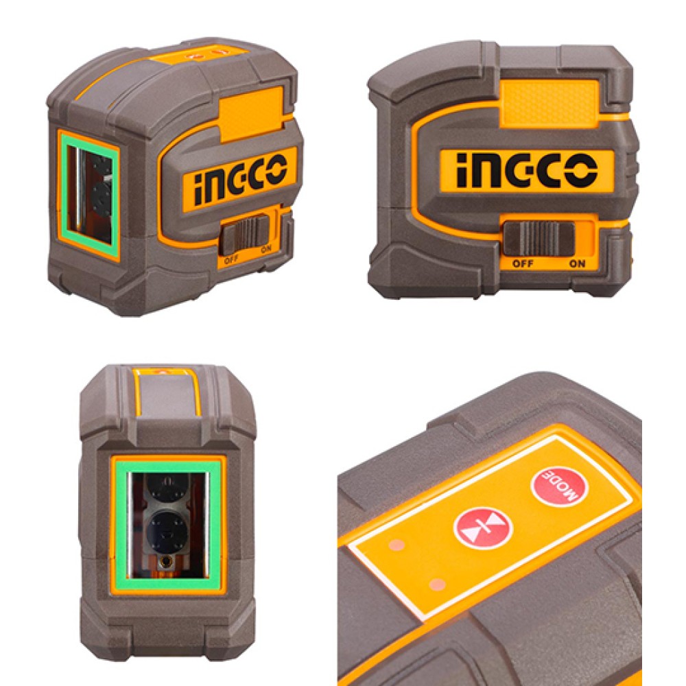 Αυτοαλφαδιαζόμενο Πράσινο Laser Σταυρού 2 Ακτίνων Ingco