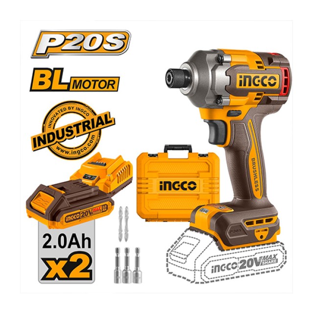 Cordless Impact Drive 20V Li-Ion 285Nm Ingco
