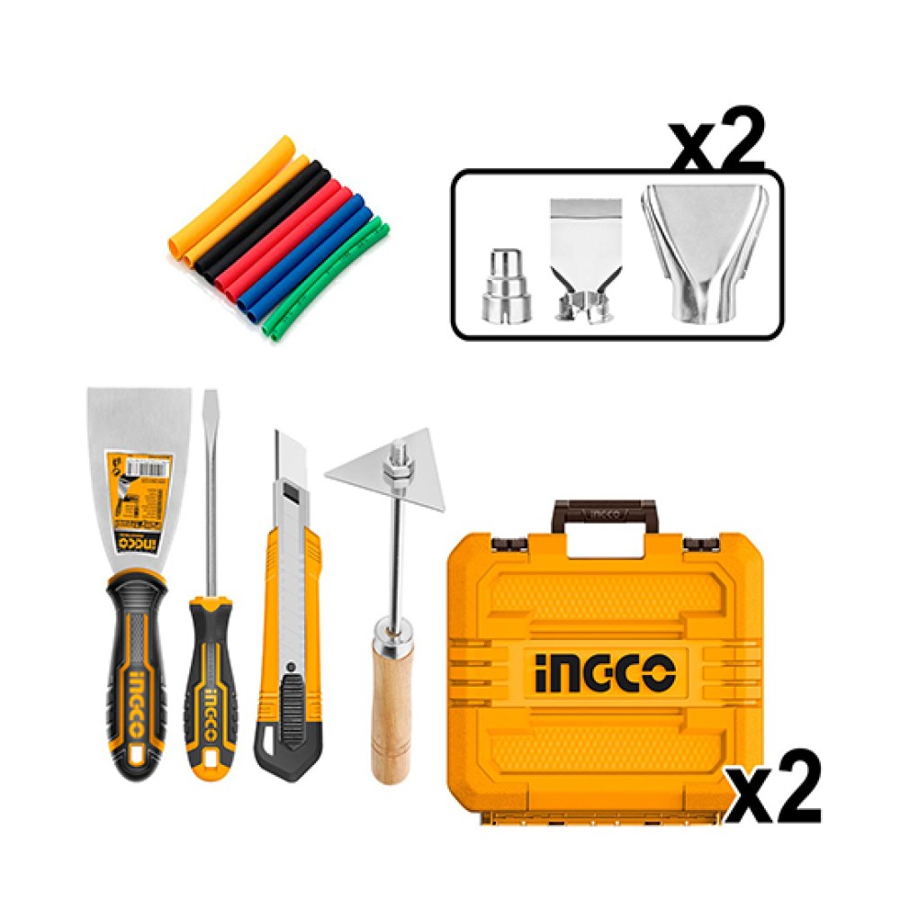 Σετ Πιστόλια Θερμού Αέρα COSLI250801E Ingco