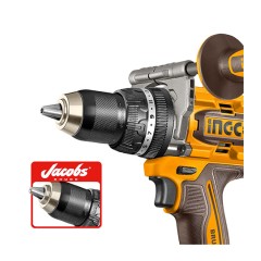 Cordless Compact Impact Drill Driver CIDLI201668E 20V Li-Ion 166Nm with Jacobs Chuck Ingco