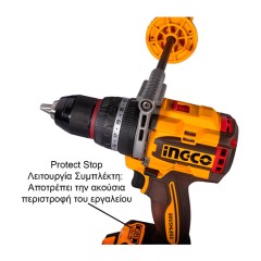 Cordless Compact Impact Drill Driver CIDLI201668E 20V Li-Ion 166Nm with Jacobs Chuck Ingco