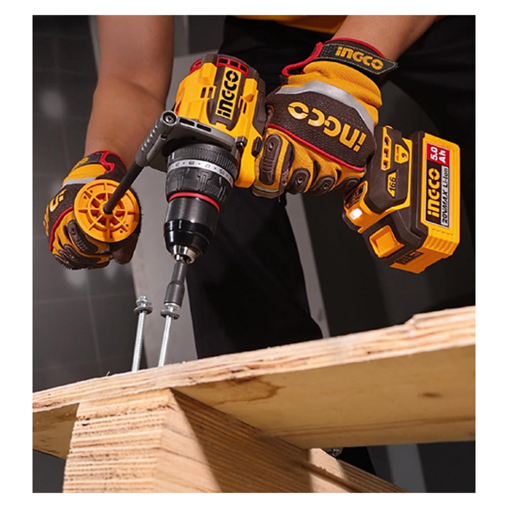 Cordless Compact Impact Drill Driver CIDLI201668E 20V Li-Ion 166Nm with Jacobs Chuck Ingco