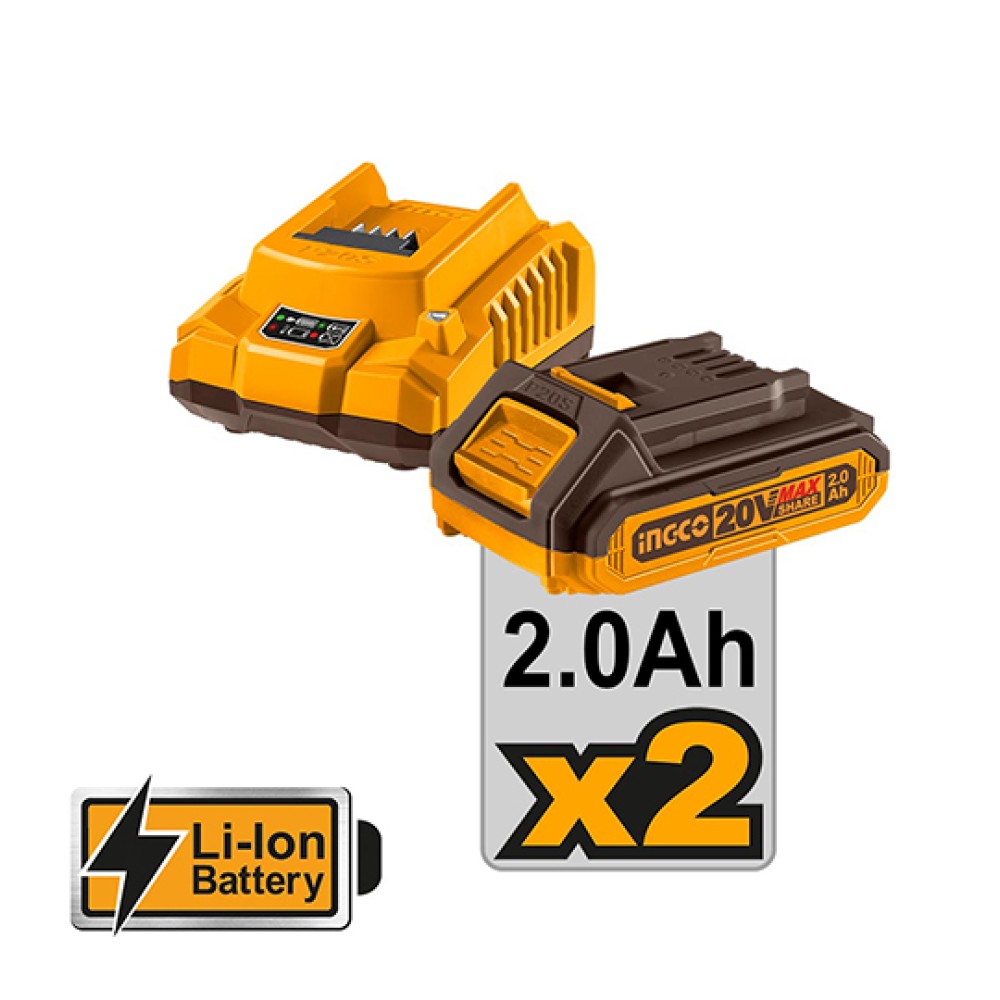 Cordless Impact Wrench 20V Li-Ion 400-550Nm Ingco