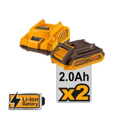 Cordless Impact Wrench 20V Li-Ion 400-550Nm Ingco