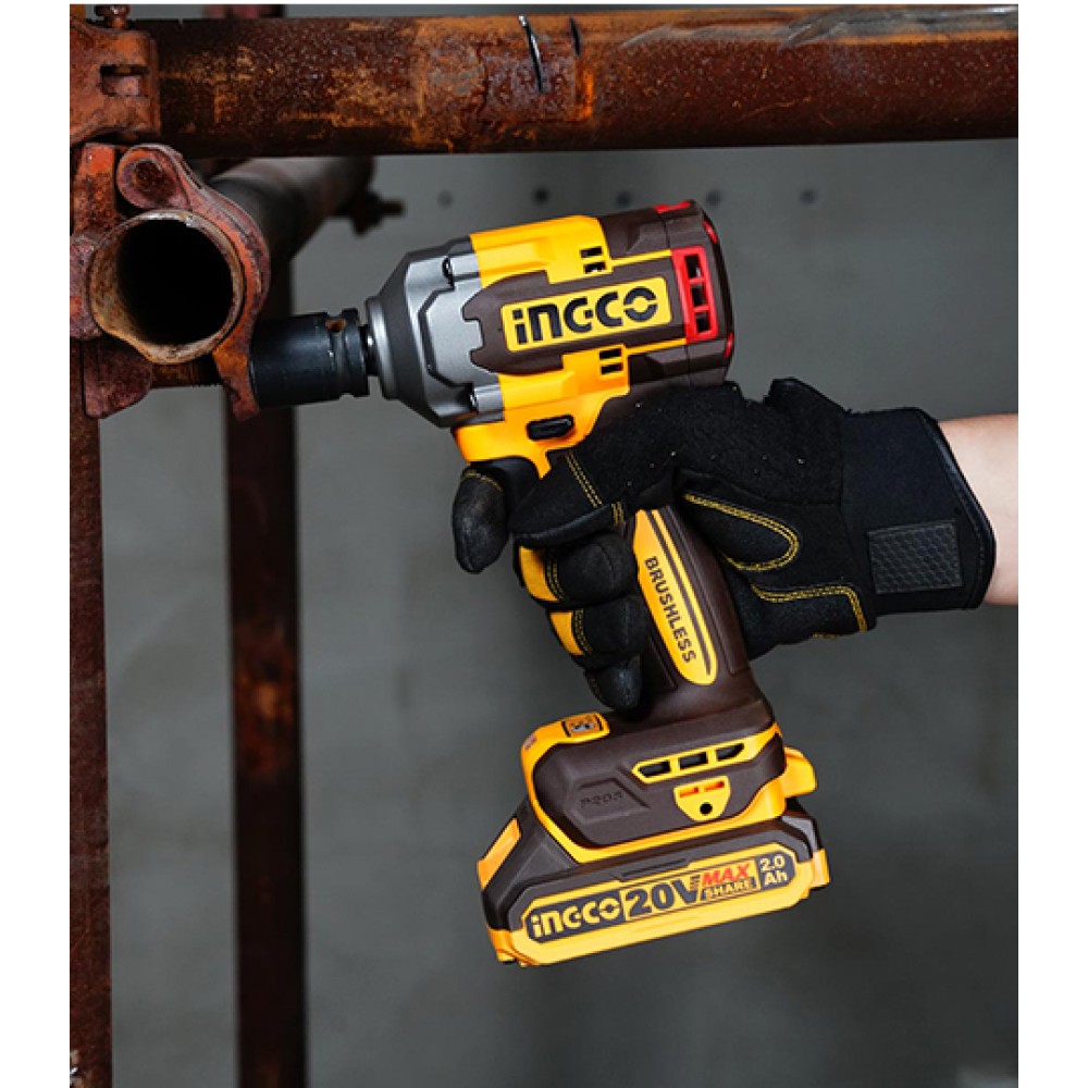 Cordless Impact Wrench 20V Li-Ion 400-550Nm Ingco