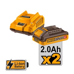 Σετ Εργαλεία Μπαταρίας Compact 2τμχ 20V Li-Ion Ingco