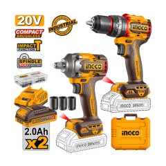 Σετ Εργαλεία Μπαταρίας Compact 20V Li-Ion 2τμχ Ingco