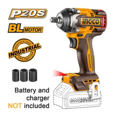 Μπουλονόκλειδο Κρουστικό Μπαταρίας 20V Li-Ion 500-650Nm Ingco SOLO 